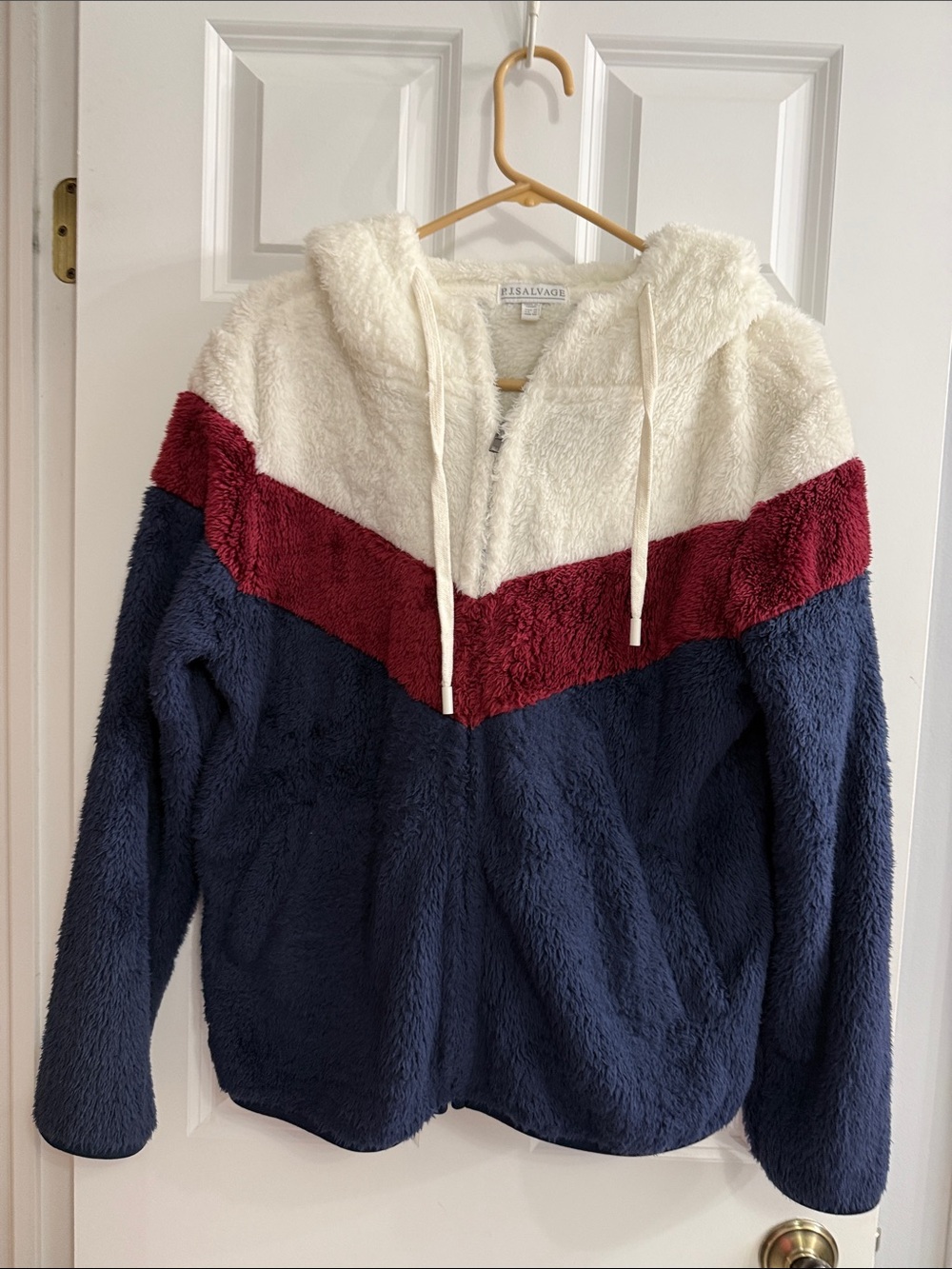 P.J. Salvage Plush Cream Sherpa Zip Hoodie